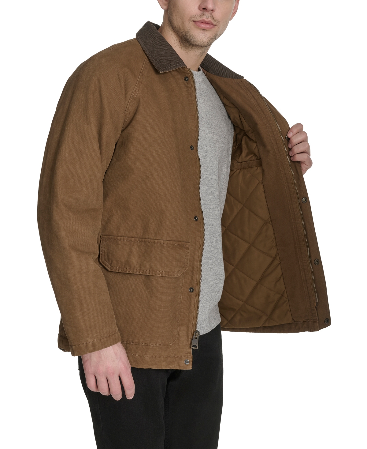 Levi's Men's Corduroy Collar Cotton Field Jacket In Black