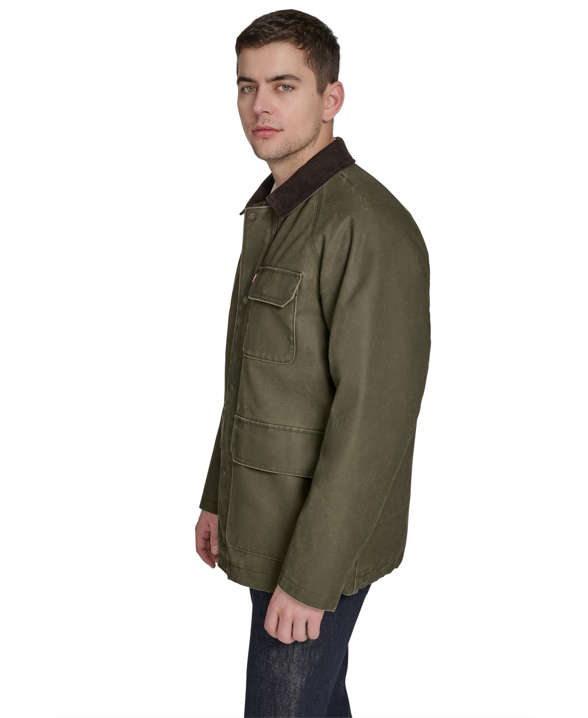 Levi's Men's Corduroy Collar Barn Jacket In Green