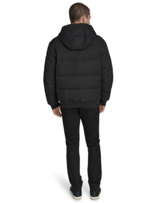 Men's Quilted Bomber with Hood Jacket