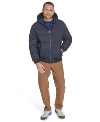 Men's Quilted Bomber with Hood Jacket