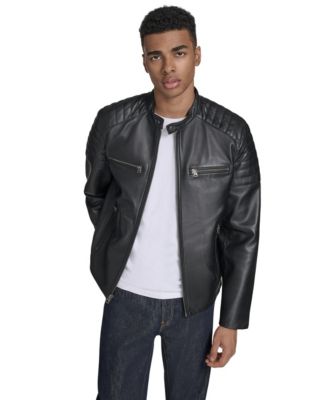 Men's Leather Racer Jacket