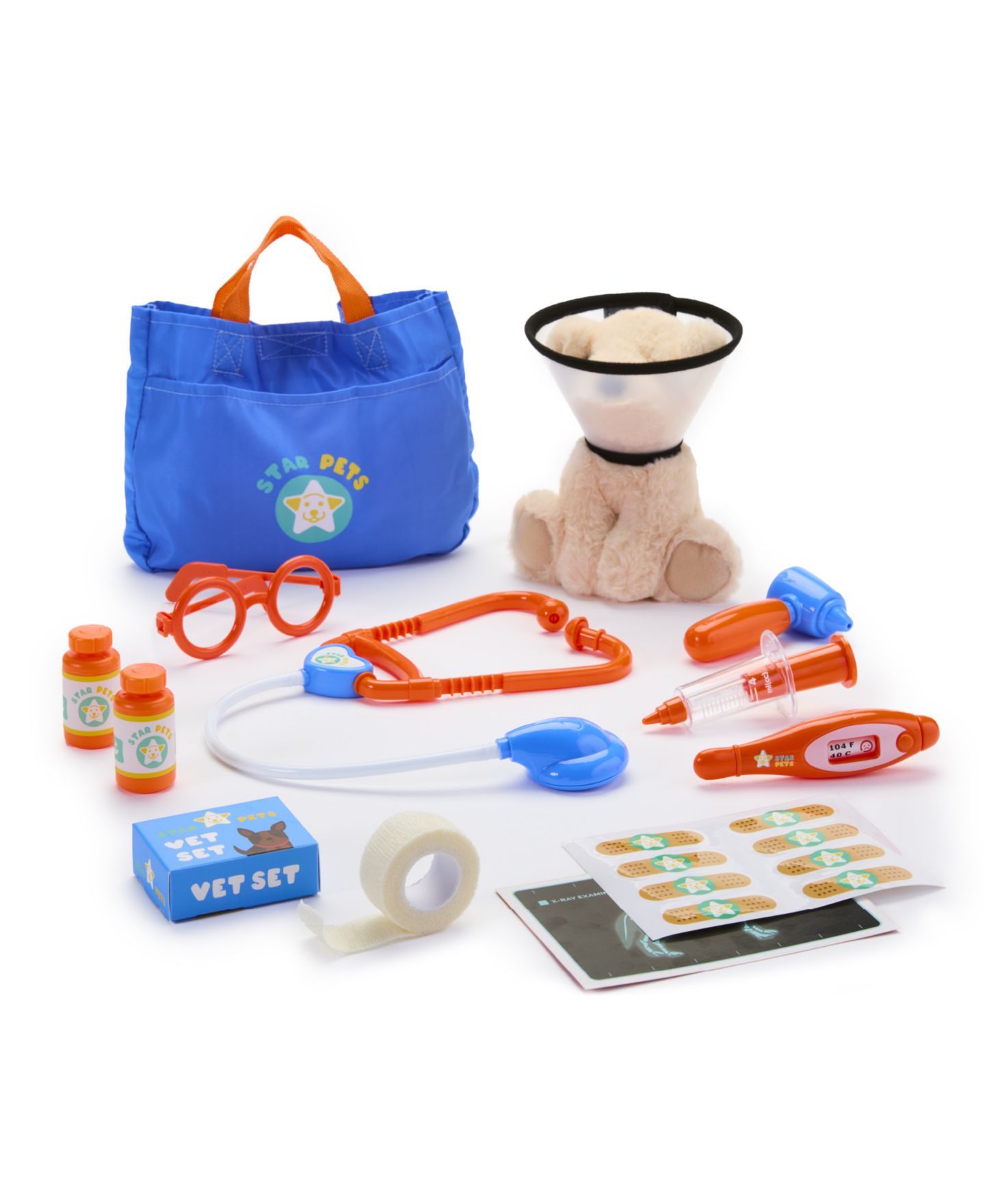 Детский игровой набор Geoffrey's Toy Box Star Pets Vet Animal Care 14-Piece Playset, Ages 6+ — фото 1