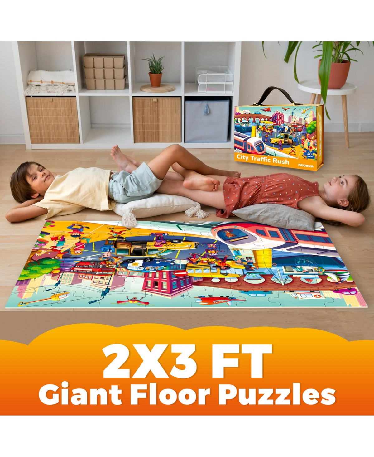 Quokka 2x3 Ft Giant Floor Puzzles for Kids Ages 4-6