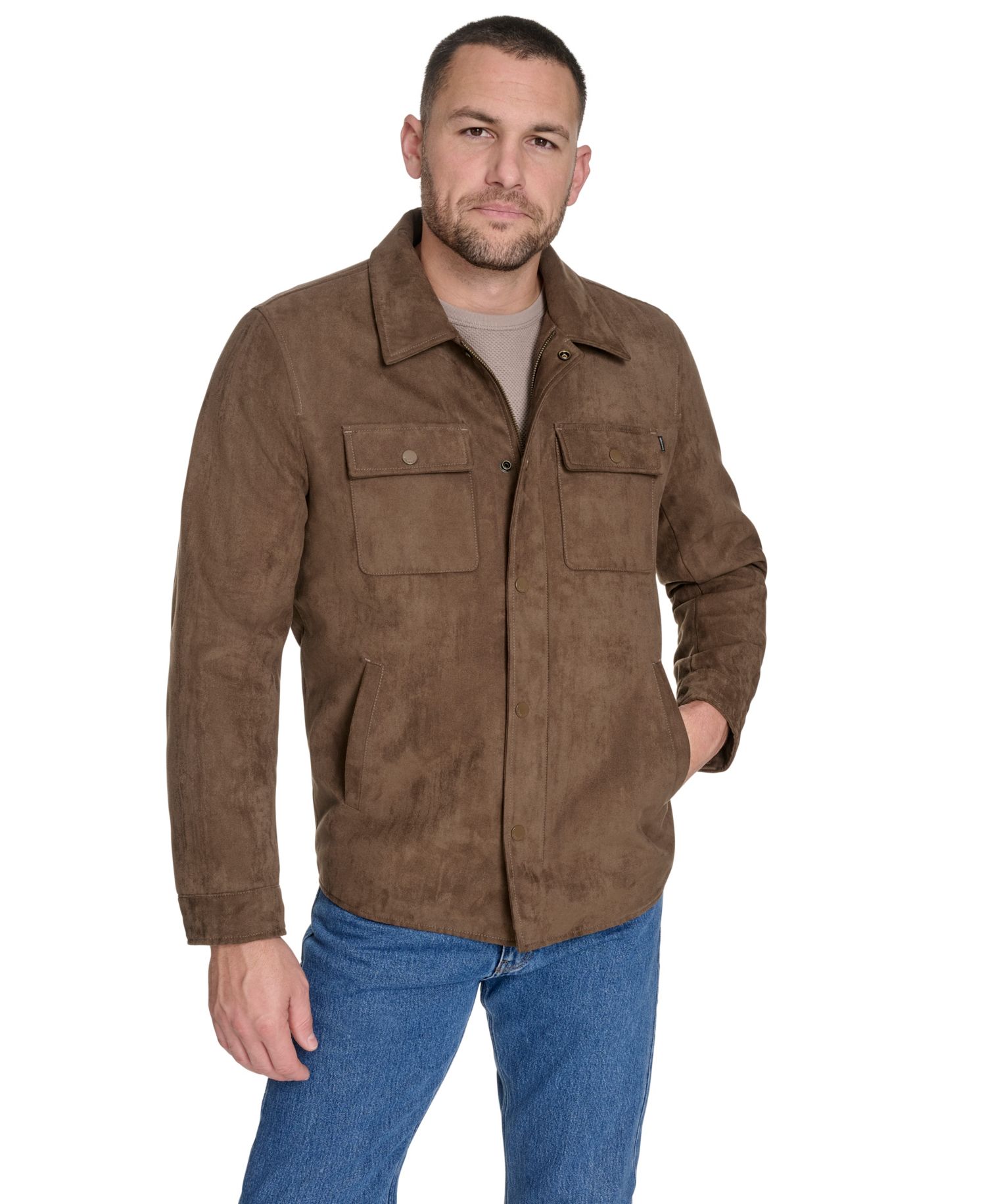 Men's Microsuede Shirt Jacket