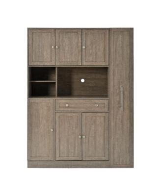 Buffet with Hutch, Kitchen Pantry Storage Cabinet - Brown