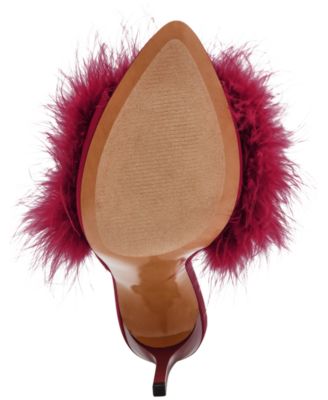 Women's Ashbey Feather Stiletto Dress Mules