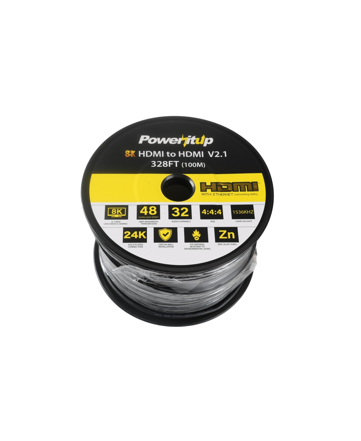 Power It Up 328 ft. 8K Hdmi 2.1 Ultra High Speed Active Optical Cable