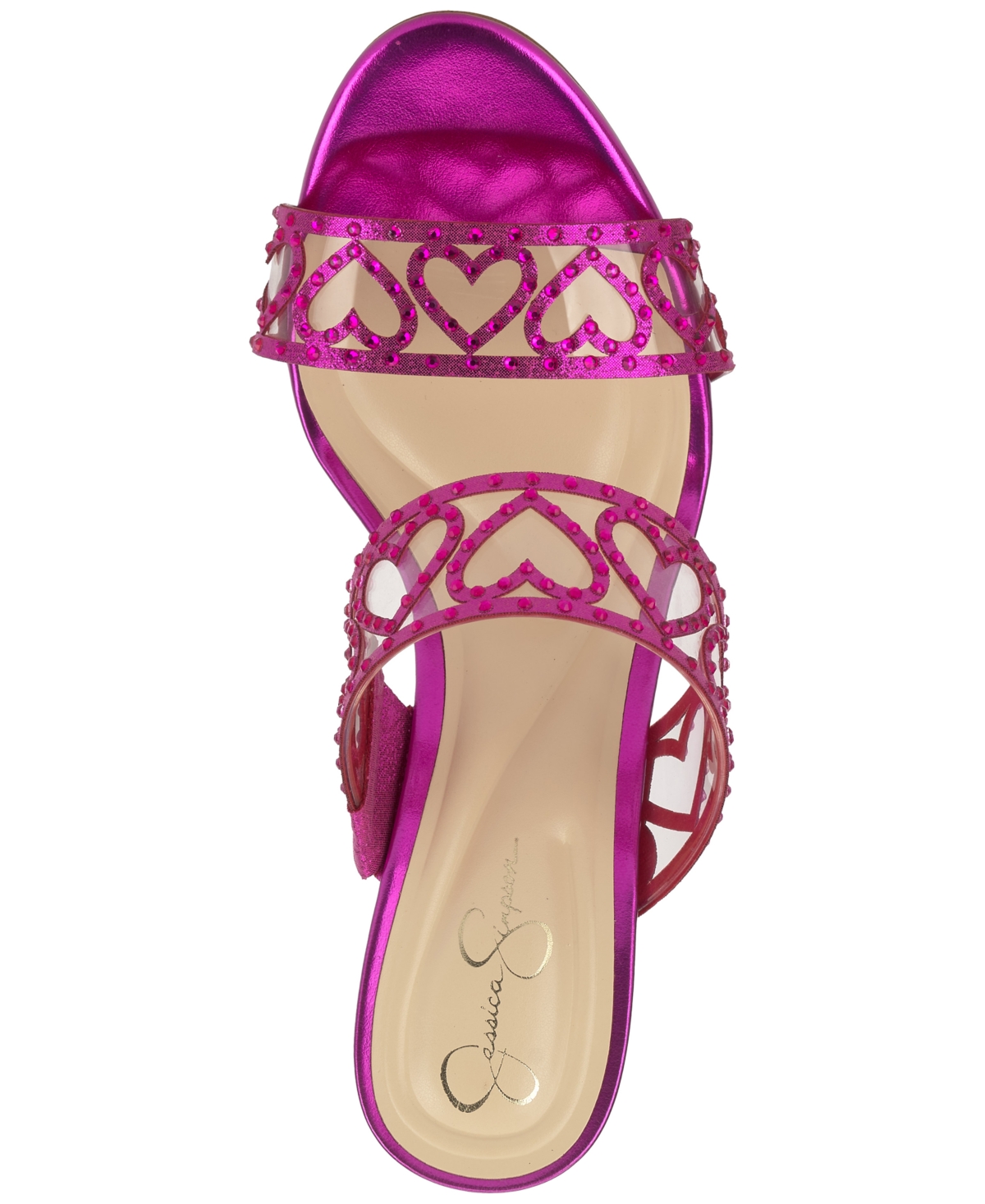 Jessica Simpson Women's Jovara Double Heart Band Stiletto Dress Sandals In Purple