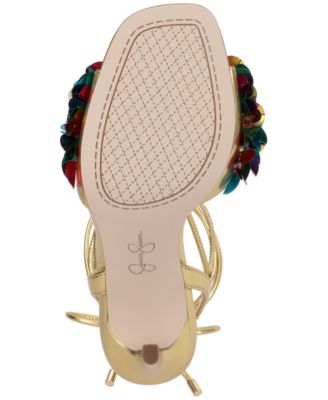 Women's Oveny Sequin Ankle Wrap Dress Sandals