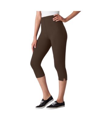 Plus Size Within Stretch-Cotton Knit Pull-On Capri Leggings