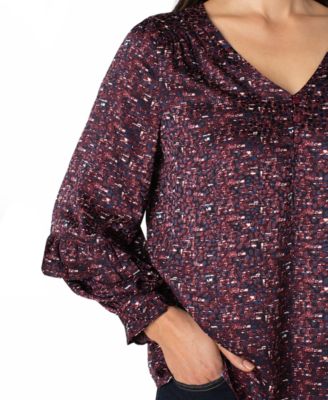 Women's Ruffle Detail Long Sleeve Top