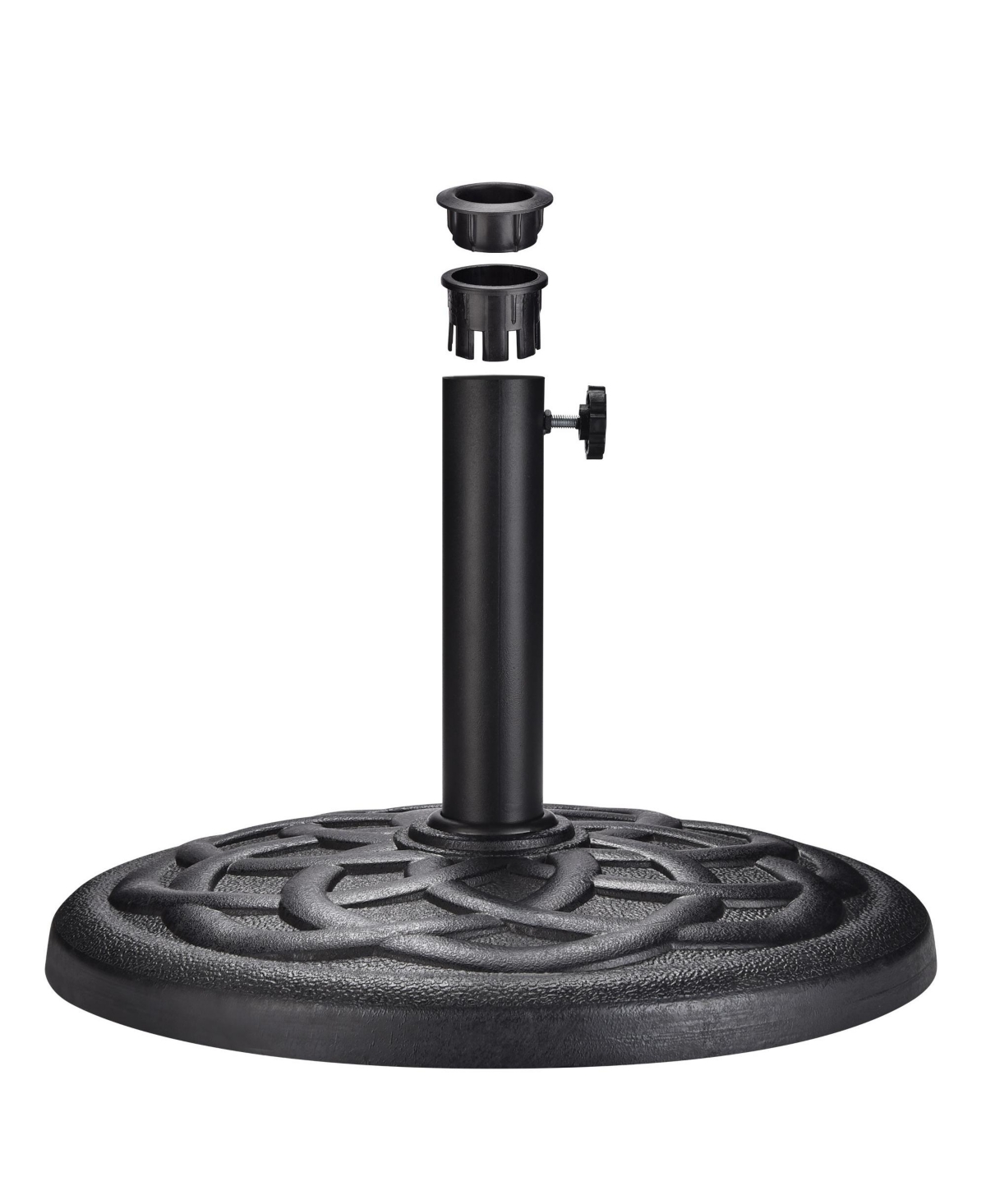 Yescom 9FT UV50+ Olefin Outdoor Patio Umbrella with Base Crank Tilt Fade Resistant for Garden Beach Pool Deck Market Porch Backyard Cafe,Tan