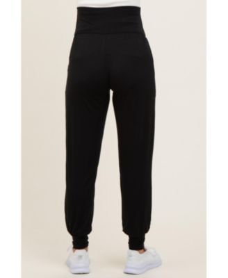 Maternity Black Soft Knit Joggers