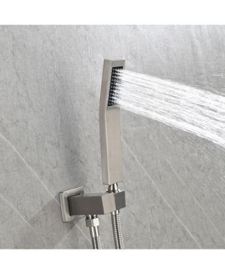 Rain Shower Head, Hand Shower Head, Water Control Valve, Shower Bracket, Hose and Niche Shower System