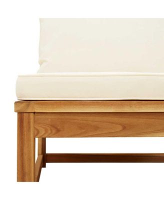 Garden Sofa Acacia wood color, Cream white