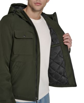 Men's Rib Stop Softshell with Hood Jacket 