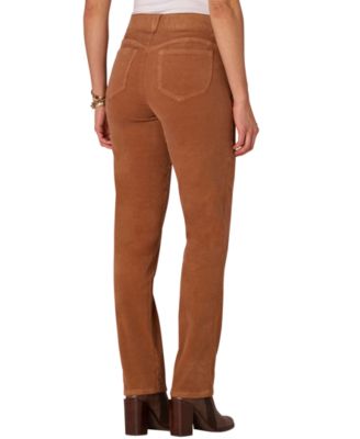 Petite "Ab"solution Corduroy Straight-Leg Jeans