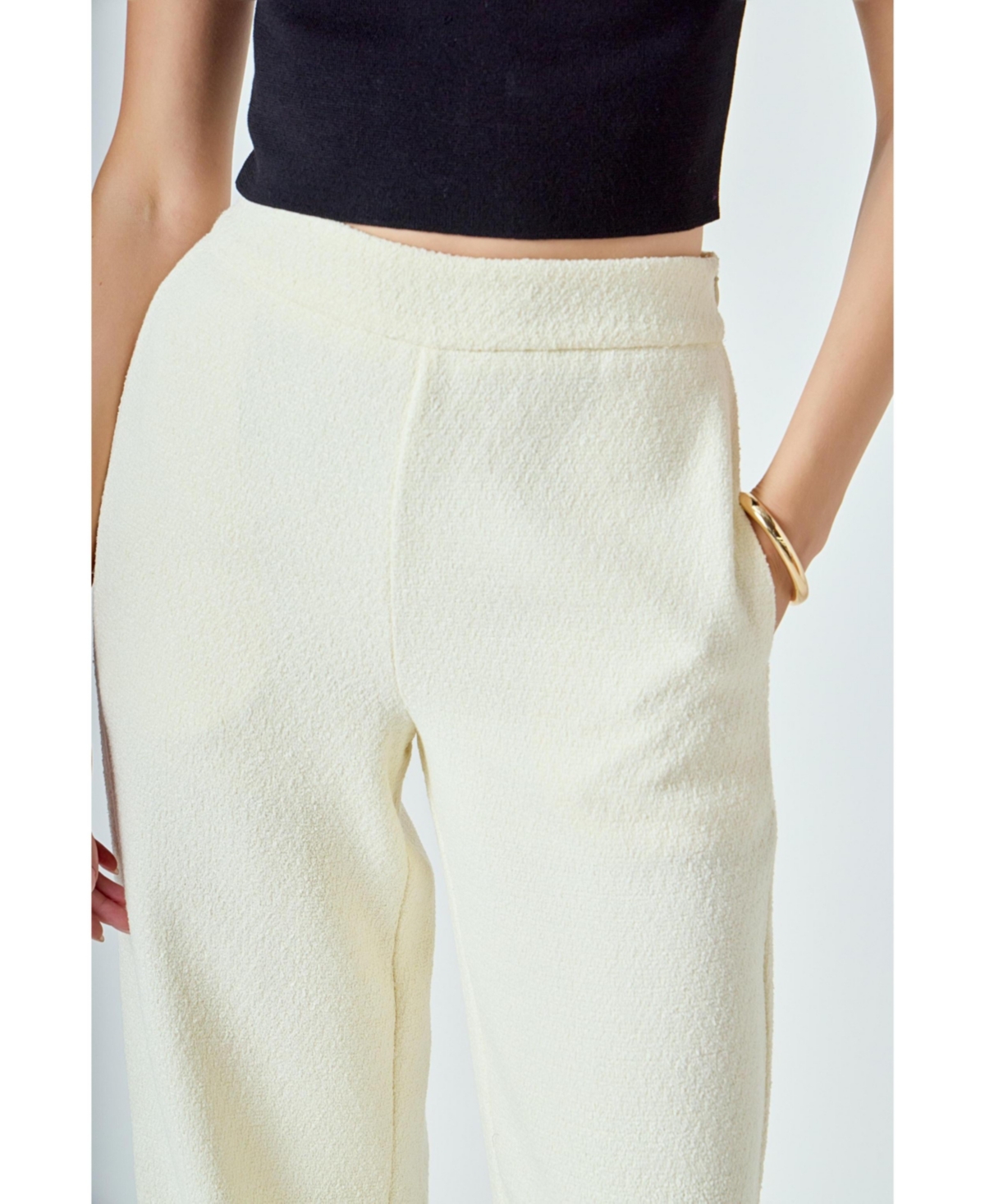 endless rose Women's Tweed Wide Pants