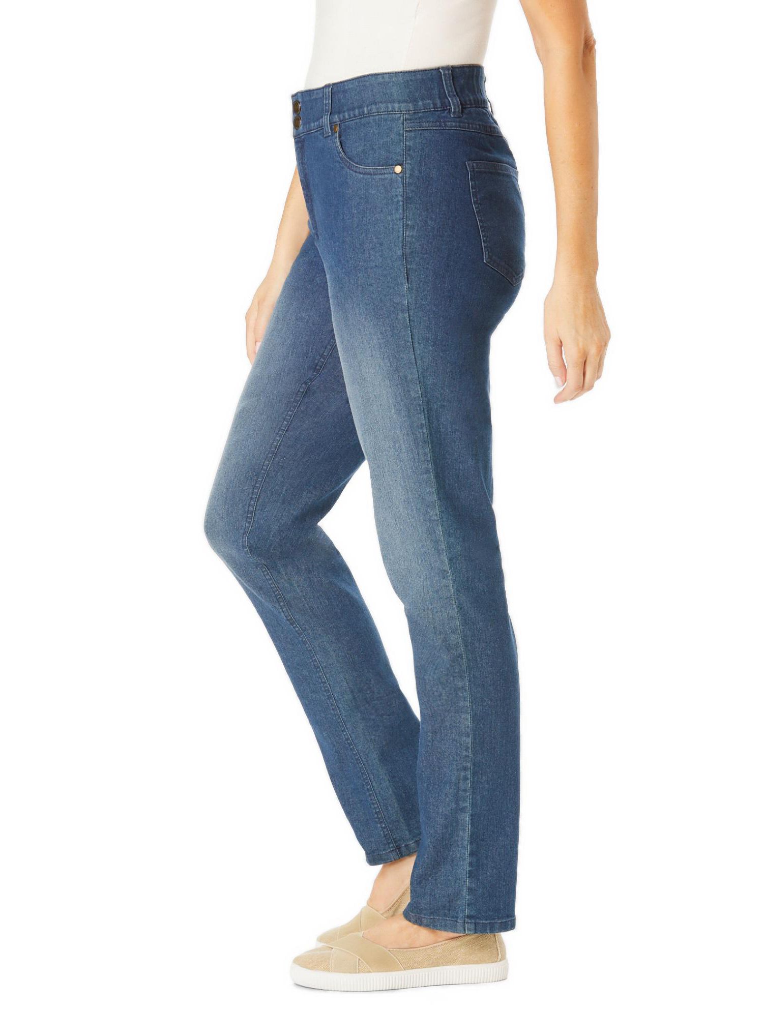 Women's Within Tall Stretch Built-in Slimming Panel Straight Leg Jeans