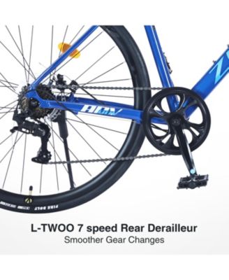 700C Road Bike, 7 Speed Road Bike, for Men Women, Aluminum Alloy Frame