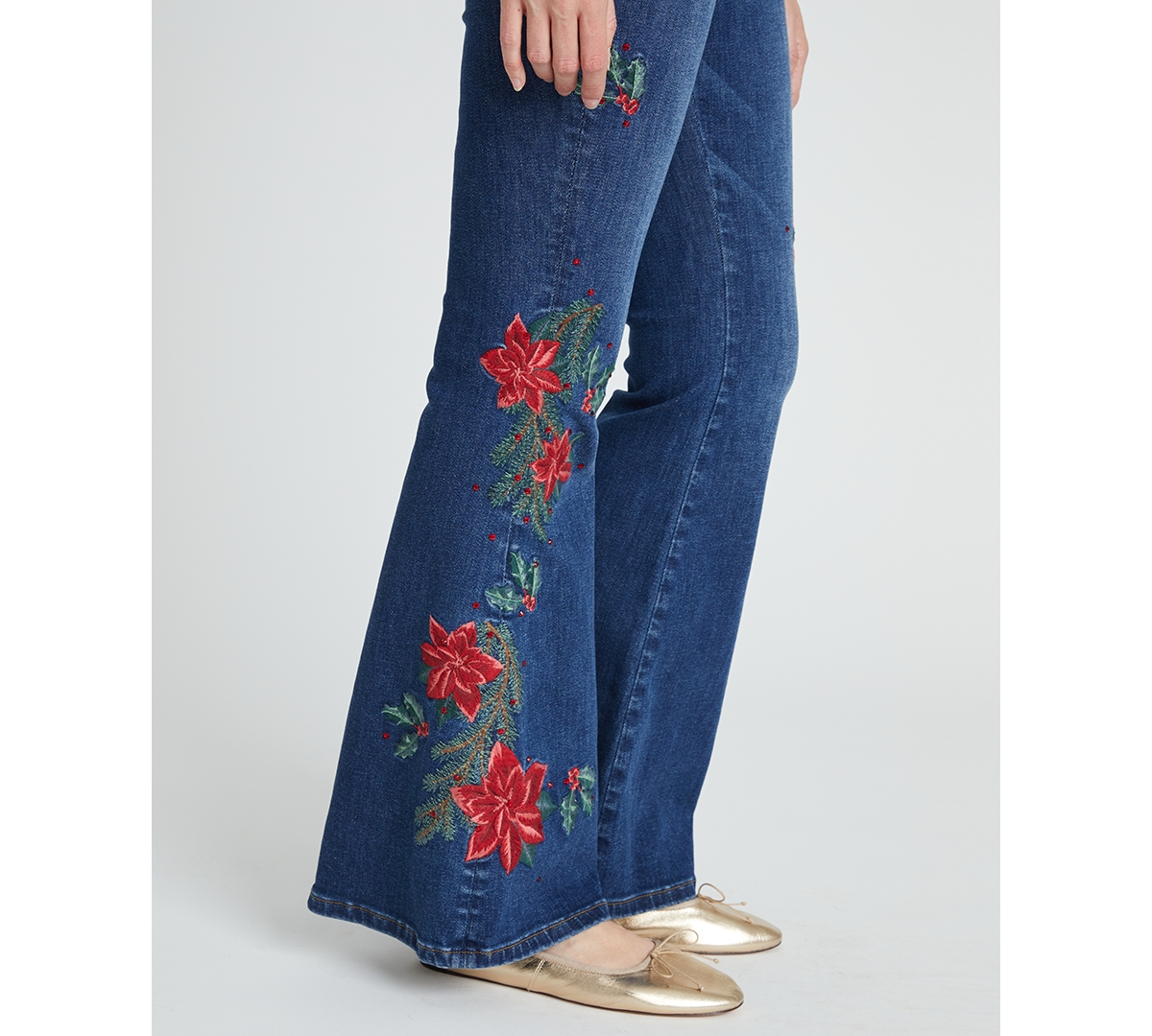 Driftwood Women's Farrah X Happy Holly Flare Jeans In White