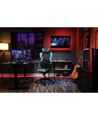 Gaming Chair With Lumbar Support,With Wheels for Computer/Desk/Office -Teal