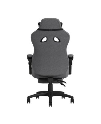 Gaming Chairs For Adults With Headrest Pillow - Grey Fabric