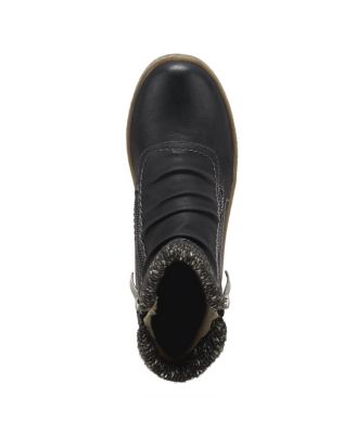 CLEORA Water Resistant Dual-Zip Bootie with Faux Shearling Lining