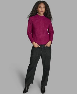 Women's Long Sleeve Mock Neck Sweater