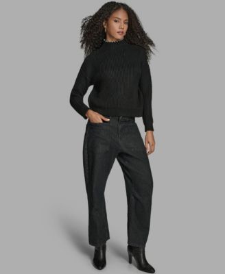 Women's Long Sleeve Mock Neck Sweater