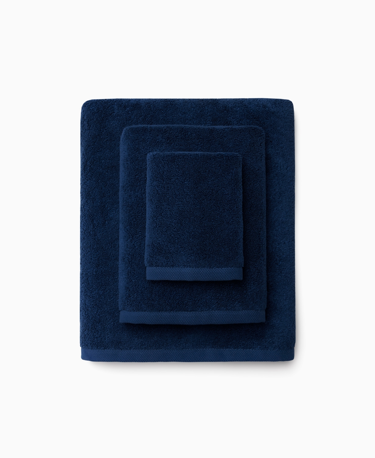 Sferra Cielo 100% Cotton Hand Towel, 20" X 30" In Black