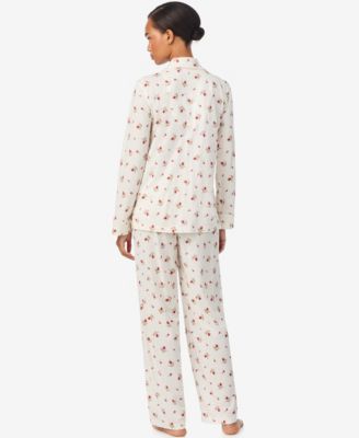 Women's Long Sleeves Notch Collar Pajama Set