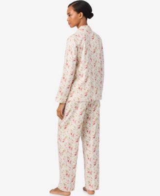 Women's Long Sleeves Notch Collar Pajama Set