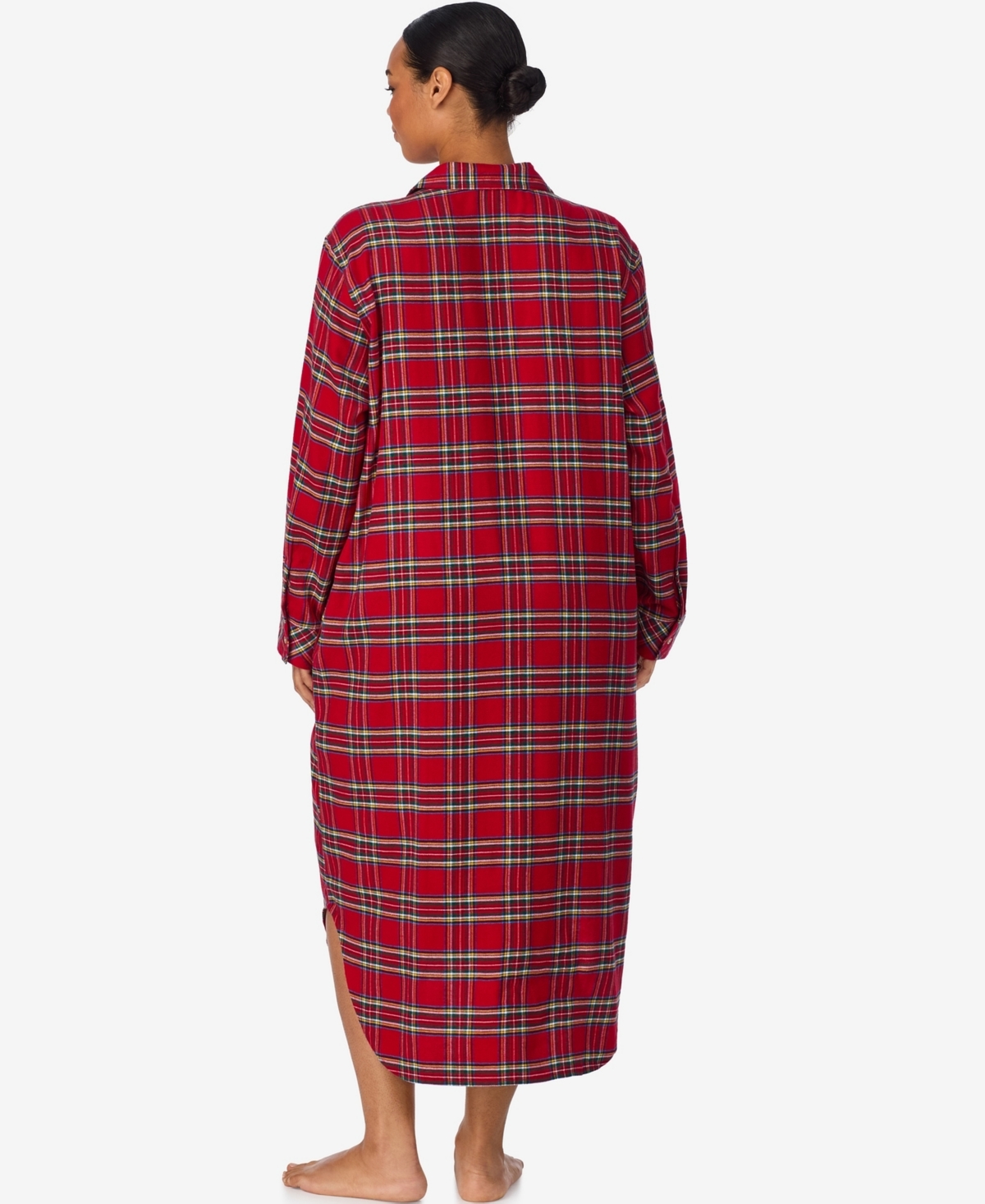Ralph Lauren Plus Size Long Sleeve Sleepshirt In Red