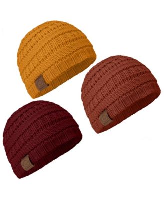 3pk Warmzy Baby Beanies, 0-36 months Baby Hats, Baby Winter Hat for Newborn, Infant, Toddlers, Boys, Girls