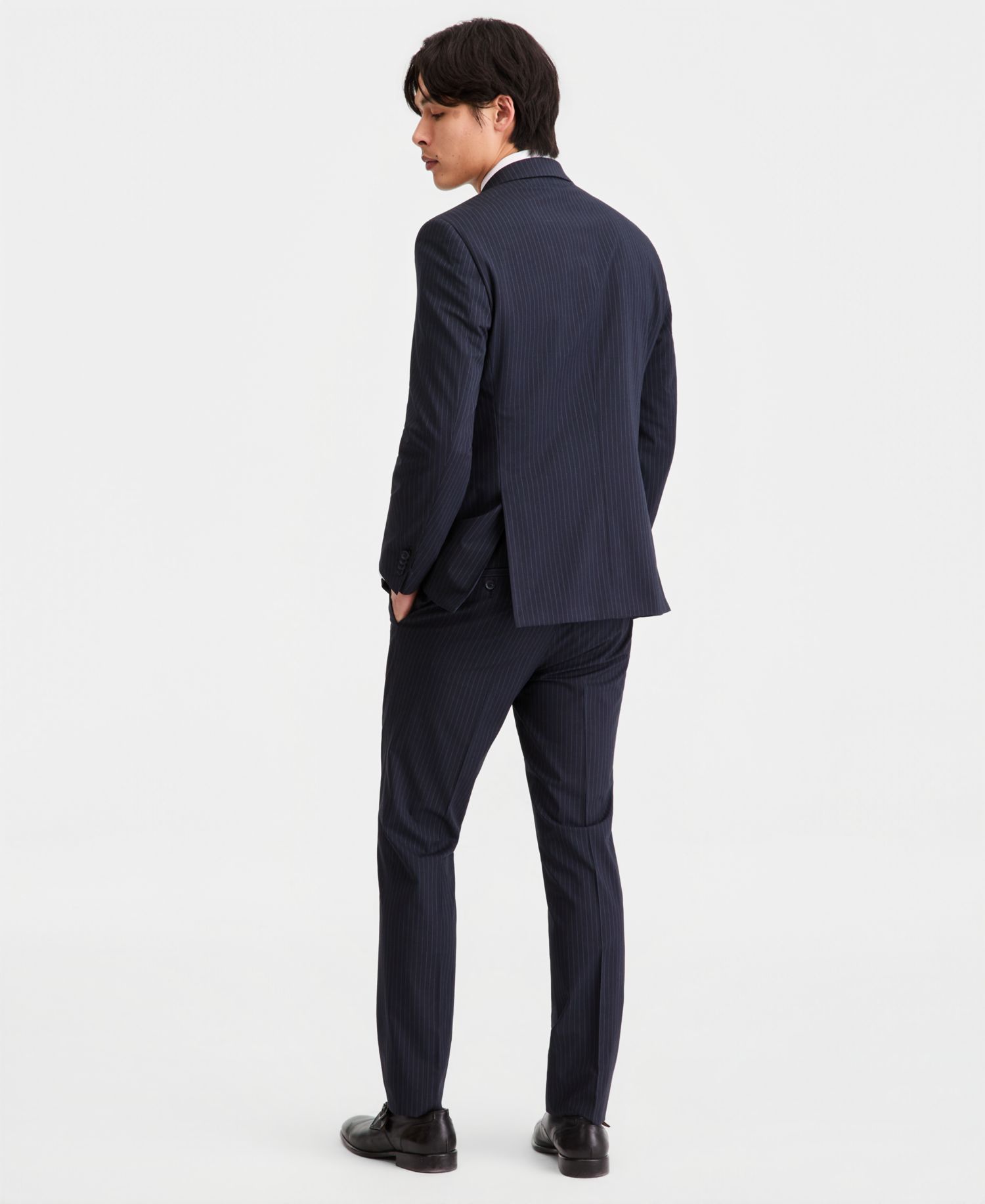 Men's Slim-Fit Double-Breasted Pinstripe Suit Separates