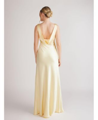 Women's Cowl Back Satin Bridesmaid Dress