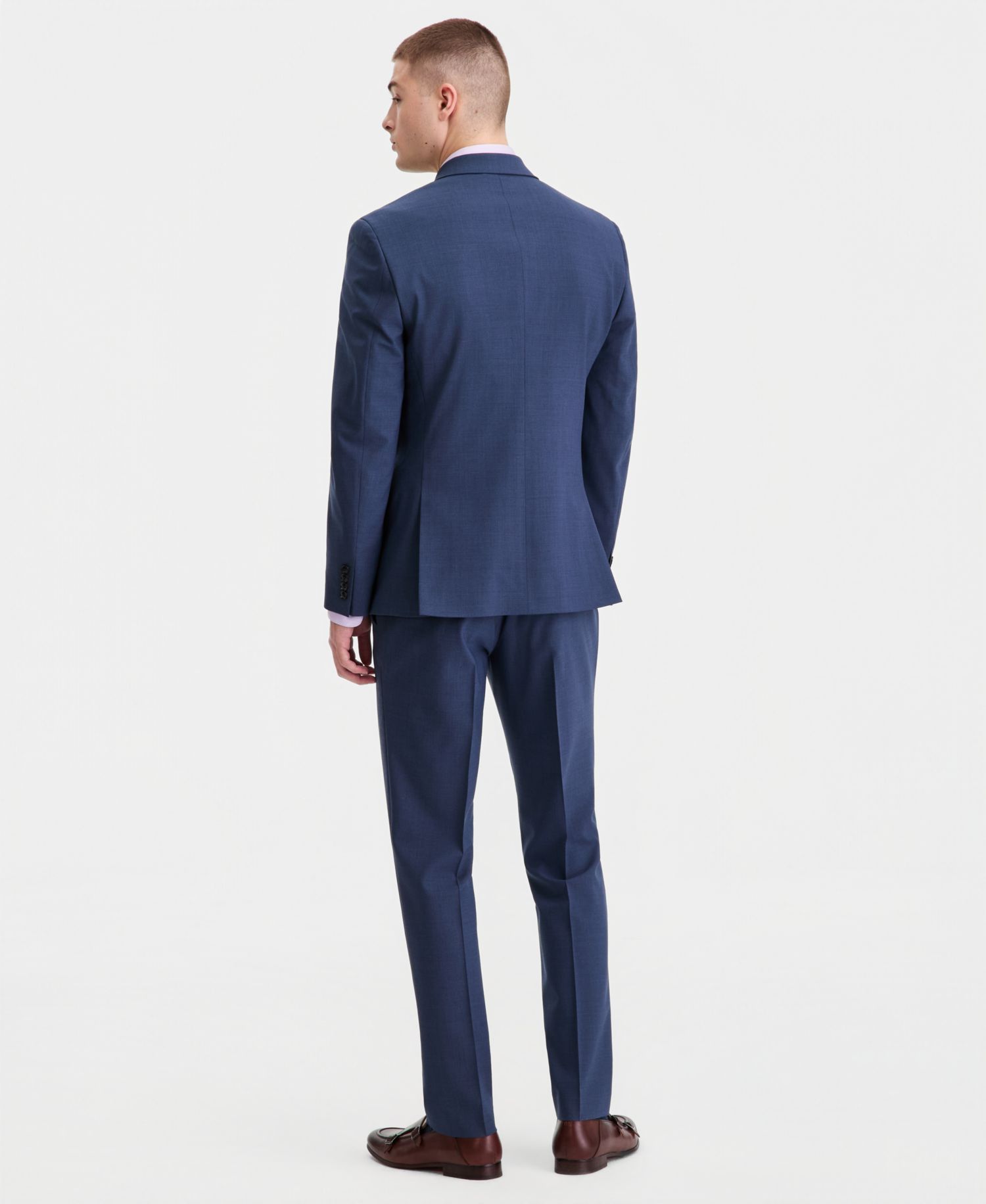 Men's Slim-Fit Double-Breasted Wool-Blend Suit Separates