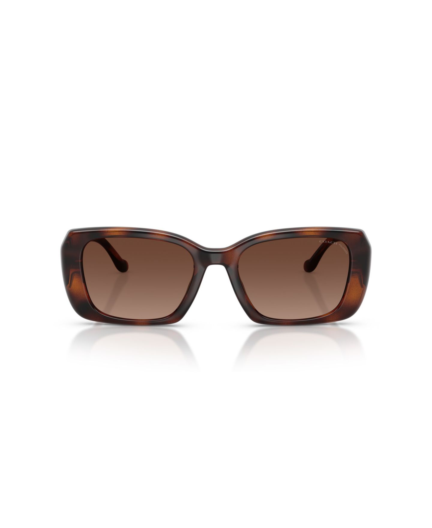 Женские солнцезащитные очки COACH Polarized Sunglasses, CBY82, цвет: Тёмный черепаховый — фото 2