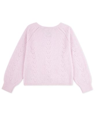 Girls Twist Front Crew Sweater