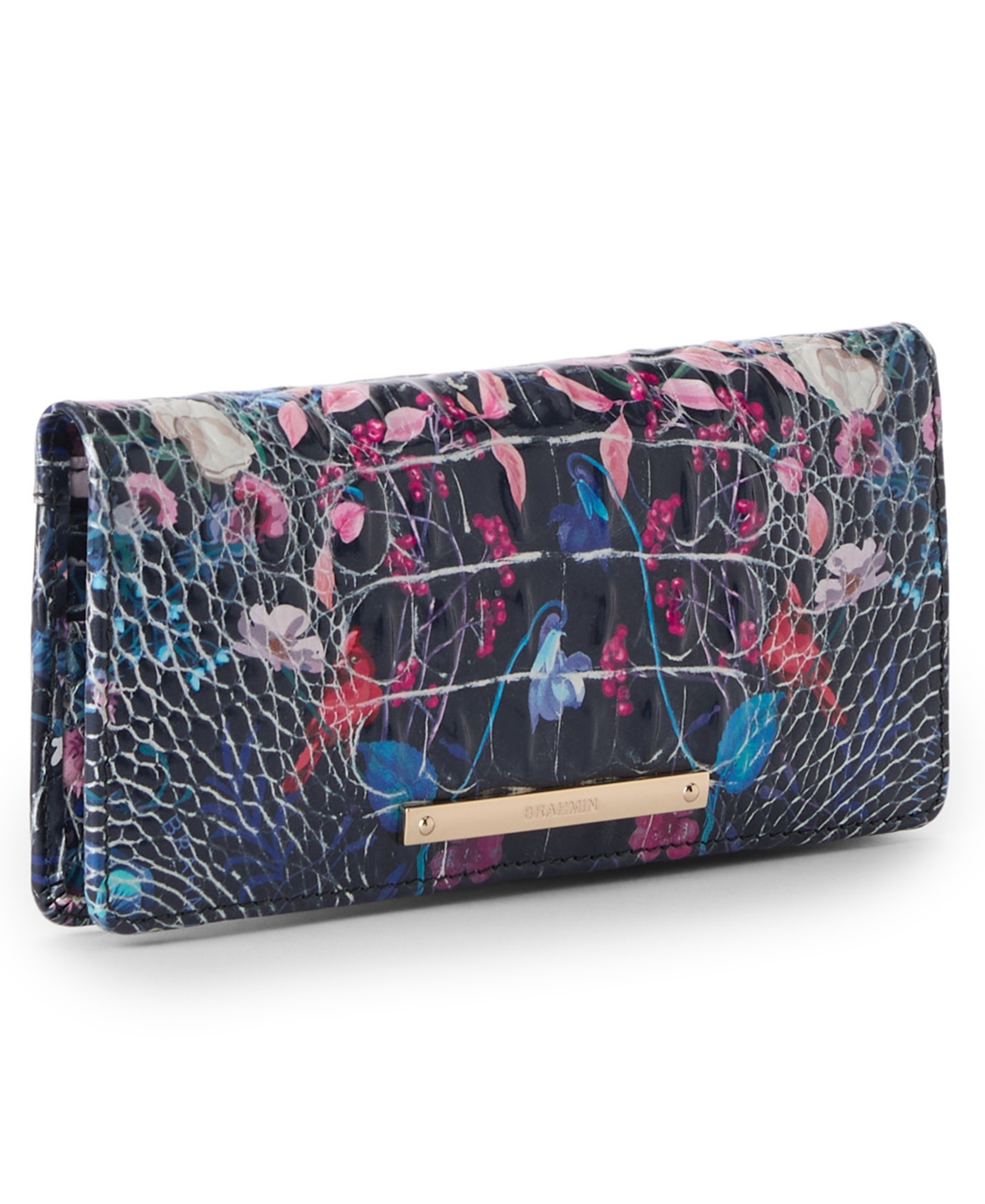 Brahmin Ady Melbourne Embossed Leather Wallet In Multi