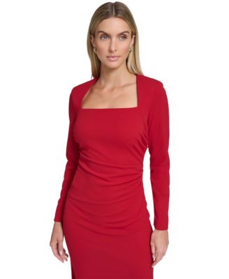 Women's Long Sleeve Midi Dress