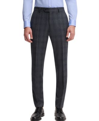 Hugo Boss - Men's BECKHAM x BOSS Checked Virgin Wool Slim-Fit Pants