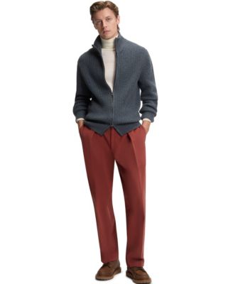 Men's BECKHAM x BOSS Cotton Micro-Patterned Pants