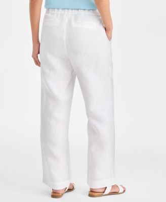 Women's 100% Linen Drawstring Pants, Created for Macy's