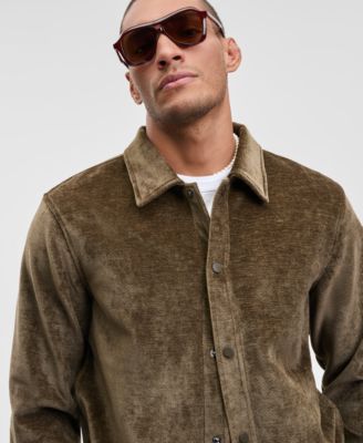 Men's Relaxed Fit Snap Front Soft Overshirt, Macy's Exclusive