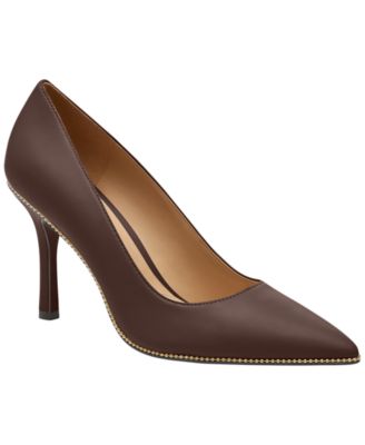 Samantha Signature Pointed-Toe Leather Pumps