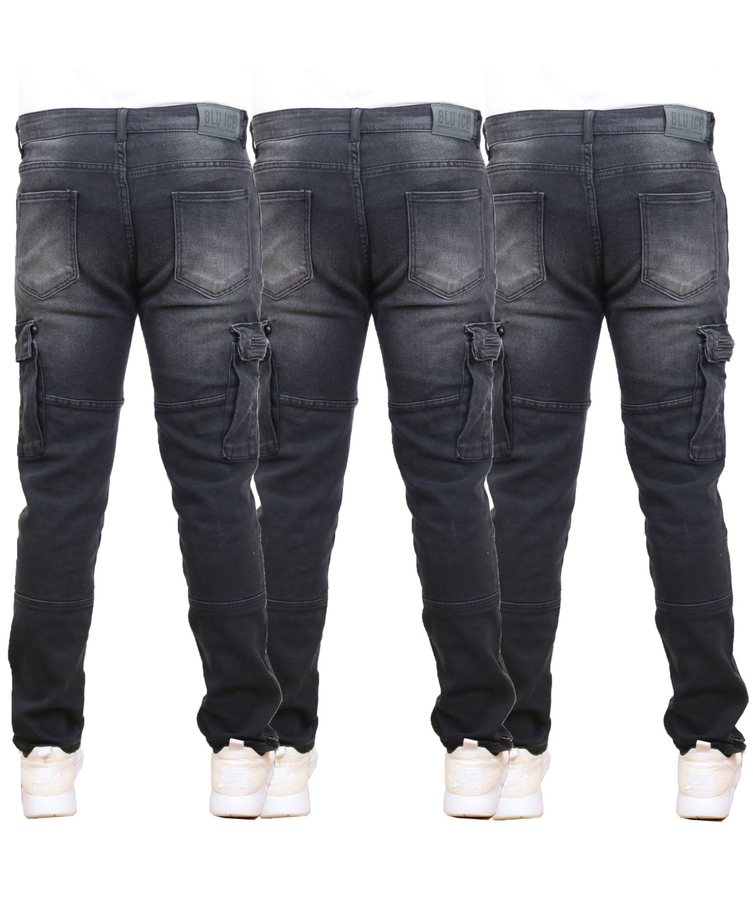 Men's 3-Pack Stretch Cargo Pocket Jeans