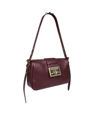 East West Shoulder Bag with Belt Buckle Tab