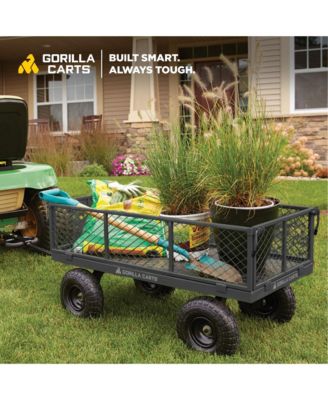 Steel Utility Cart Garden Beach Wagon, 800 Pound Capacity, Gray